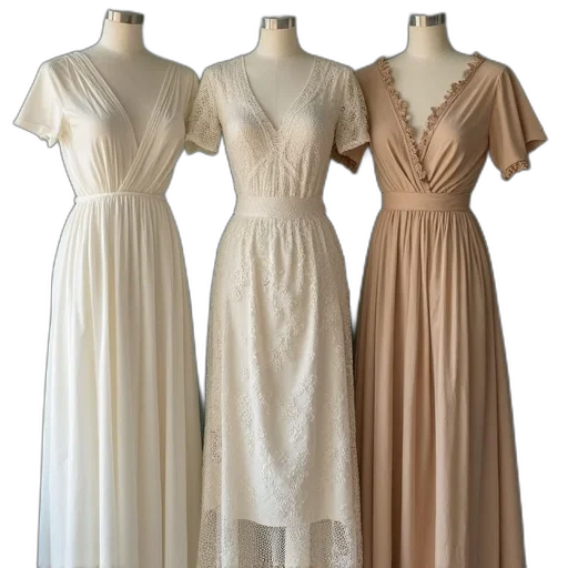 dress, earth tones, golden, pastel transparent PNG cut-out