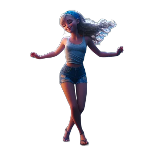 dress, creature, hair, 3d render, concept art, fantasy art, pixel art, underwater transparent PNG cut-out