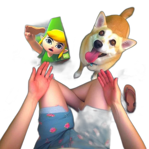 animal, creature, mask, dress, 3d render, concept art, photorealistic, vaporwave transparent PNG cut-out