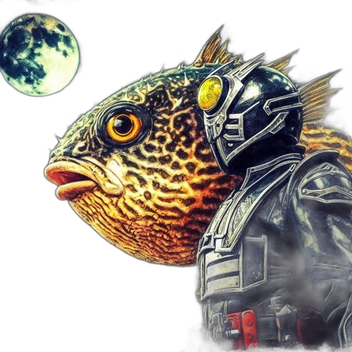 animal, creature, robot, mask, concept art, photorealistic, fantasy art, 3d render transparent PNG cut-out