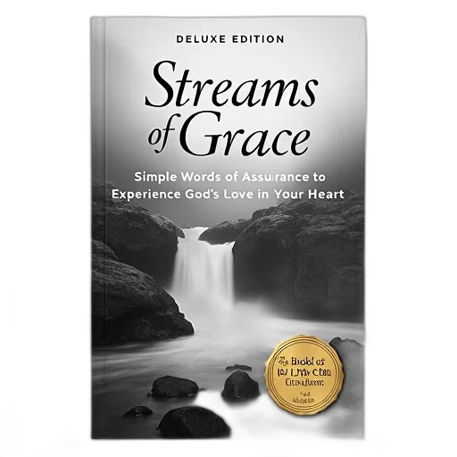 cover, book, streams, grace, black, white, image, waterfall transparent PNG cut-out