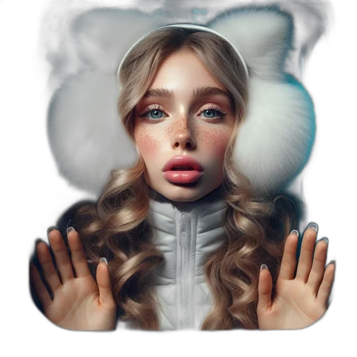 face, mask, jacket, hat, photorealistic, concept art, fantasy art, 3d render transparent PNG cut-out