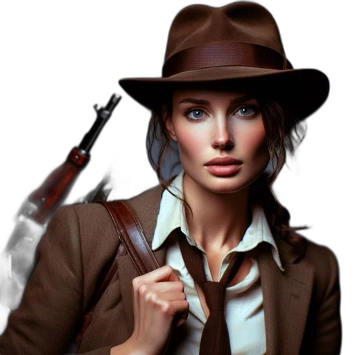 staff, weapon, hat, jacket, photorealistic, concept art, comic book art, fantasy art transparent PNG cut-out