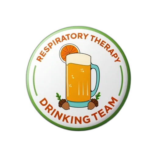 white, button, green, border, label, reads, respiratory, therapy transparent PNG cut-out