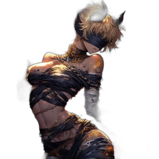 dress, hair, dragon, mask, concept art, fantasy art, cyberpunk, 3d render transparent PNG cut-out