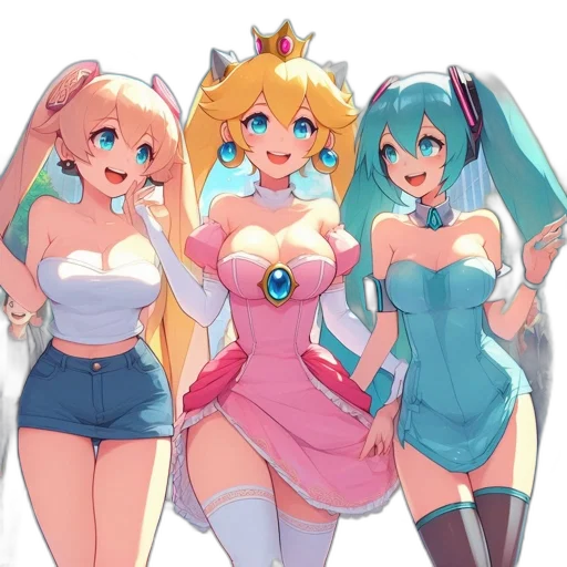 dress, crown, staff, robot, anime, pixel art, concept art, cartoon transparent PNG cut-out