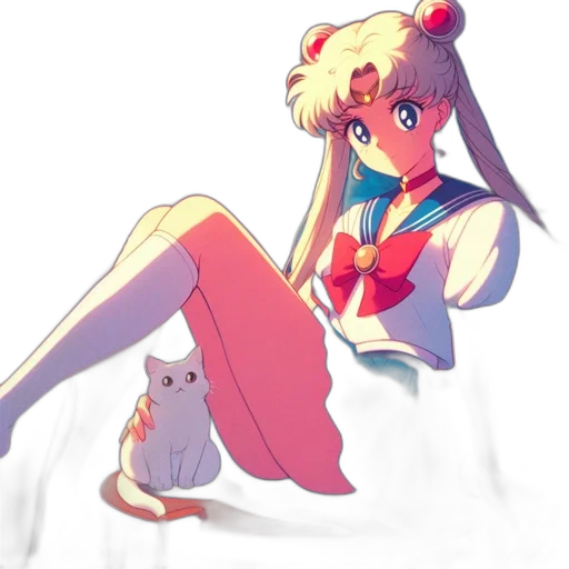 dress, staff, creature, animal, anime, pixel art, concept art, vaporwave transparent PNG cut-out