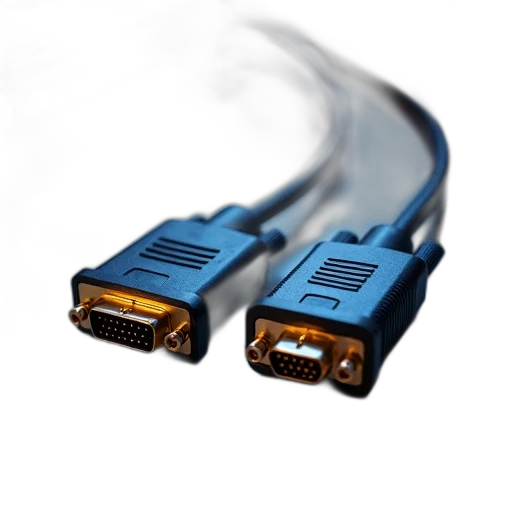 3d render, digital, cable, printer, adaptor, vga, dvi transparent PNG cut-out