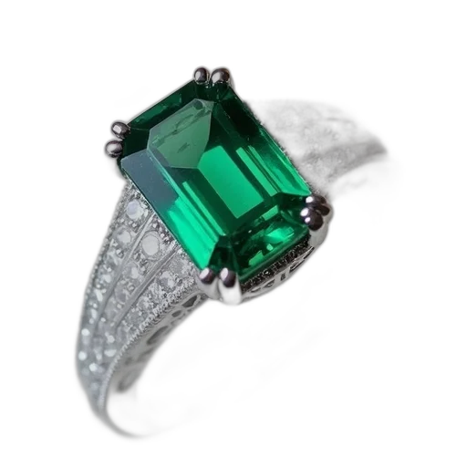 jewelry, crown, 3d render, green, giani, emerald, cut, engagement transparent PNG cut-out