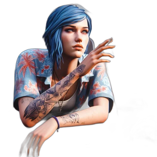 jewelry, face, concept art, photorealistic, fantasy art, cyberpunk, blue, pastel transparent PNG cut-out
