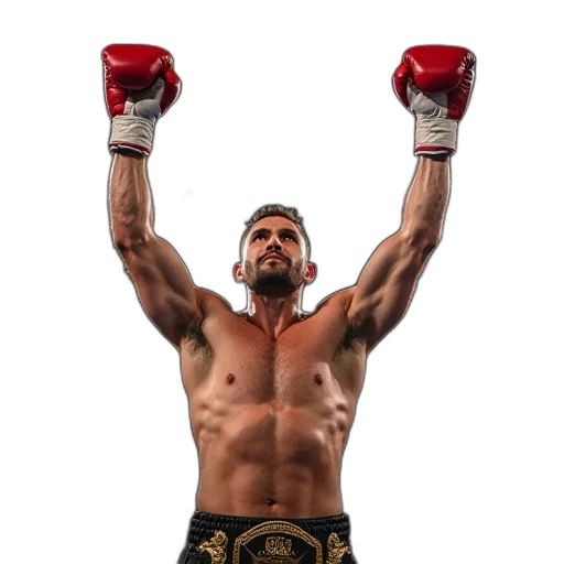 australian, man, holds, boxing transparent PNG cut-out