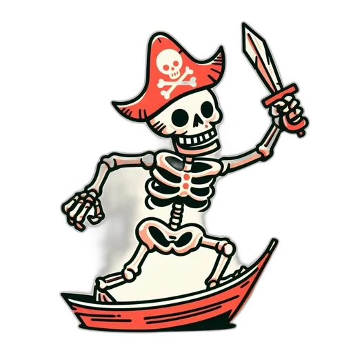 staff, jewelry, cartoon, 3d render, concept art, pixel art, skeletal, pirate transparent PNG cut-out