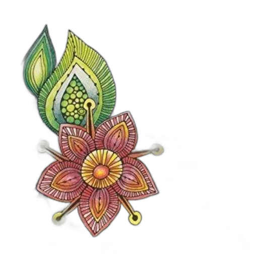 flower, jewelry, crown, staff, watercolor, pencil sketch, photorealistic, concept art transparent PNG cut-out