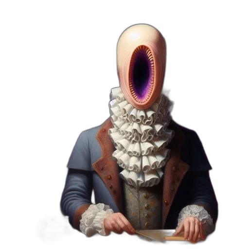 mask, hat, jacket, face, 3d render, concept art, fantasy art, photorealistic transparent PNG cut-out