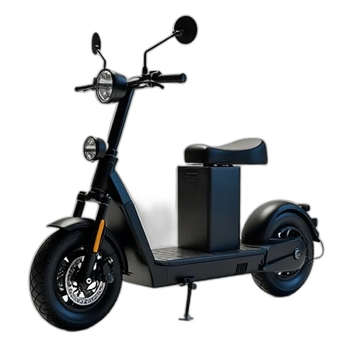 3d render, scooter, battery, unit, middle transparent PNG cut-out