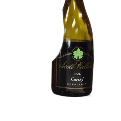 bottle, scott, cellars, cuvee, wine, sits, next, glass transparent PNG cut-out
