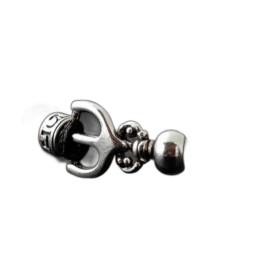 jewelry, 3d render, close-up, image, black, leather, bracelet, silver transparent PNG cut-out