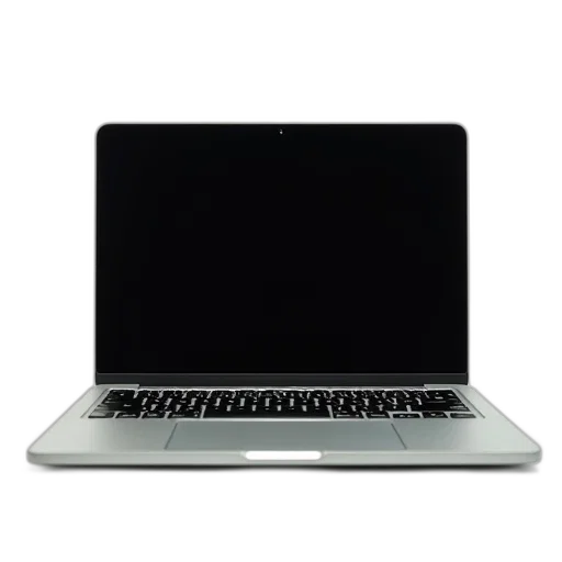 staff, weapon, 3d render, black, laptop, screen, white, border transparent PNG cut-out