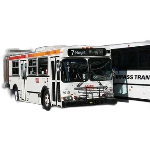 3d render, photorealistic, white, bus, number, driving, down, street transparent PNG cut-out