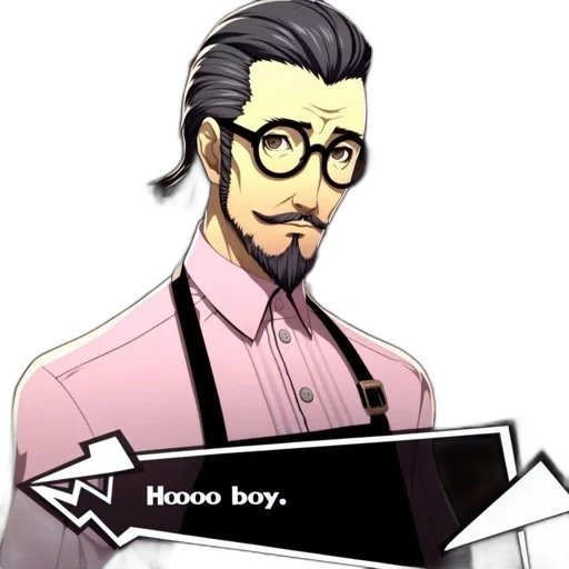 staff, face, cartoon, concept art, anime, vaporwave, male, video transparent PNG cut-out