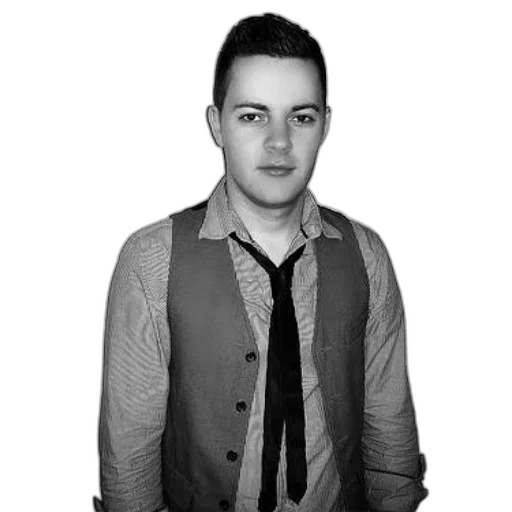 staff, jacket, face, photorealistic, cartoon, black-and-white, portrait, person transparent PNG cut-out