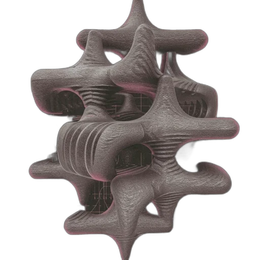 crown, jewelry, furniture, umbrella, 3d render, vaporwave, abstract, sculpture transparent PNG cut-out