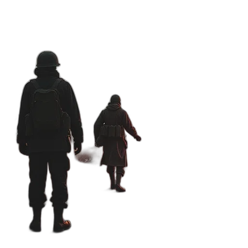 jacket, staff, concept art, 3d render, fog, outer space, snow, city street transparent PNG cut-out