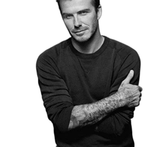 jacket, animal, photorealistic, black, white, image, david, beckham transparent PNG cut-out