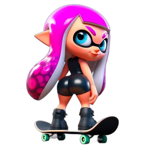 dress, weapon, concept art, 3d render, vaporwave, cartoon, monochrome, animated transparent PNG cut-out