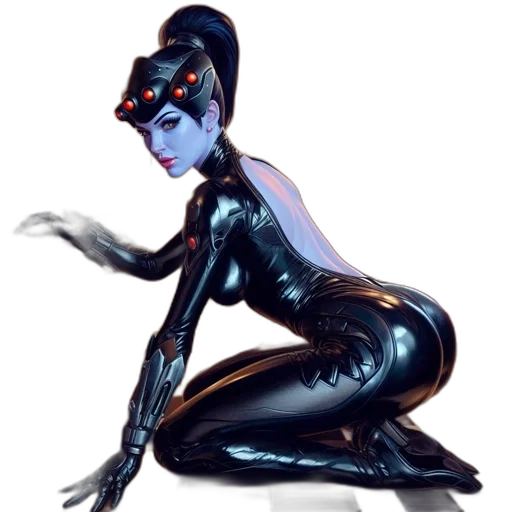 concept art, fantasy art, comic book art, cyberpunk, dark, blue, futuristic, setting transparent PNG cut-out