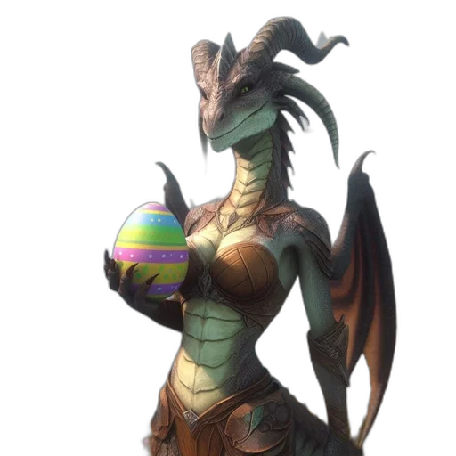 dragon, creature, dress, animal, concept art, fantasy art, pixel art, 3d render transparent PNG cut-out