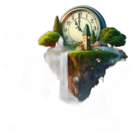 concept art, fantasy art, photorealistic, 3d render, fog, forest, green, imaginative transparent PNG cut-out