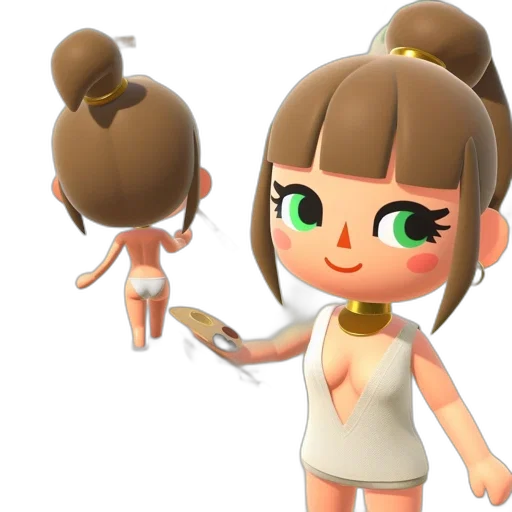 staff, dress, jewelry, creature, 3d render, concept art, cartoon, anime transparent PNG cut-out