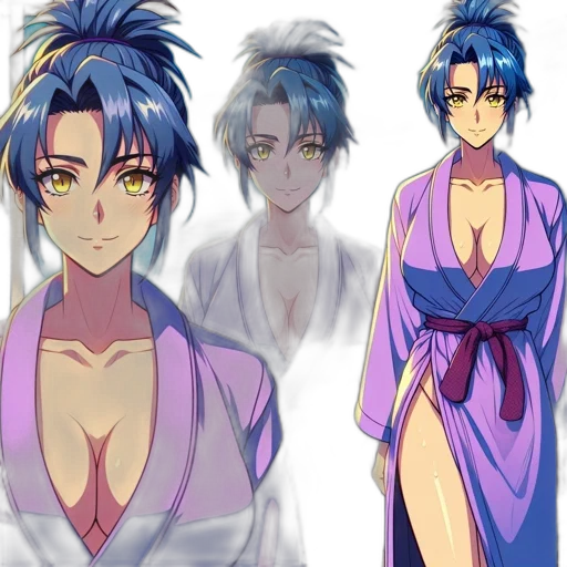 anime, concept art, fantasy art, pixel art, blue, colorful, neon, three transparent PNG cut-out