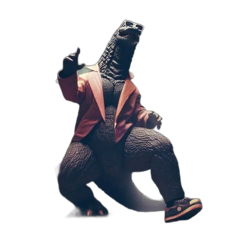 animal, creature, jacket, dragon, concept art, 3d render, pixel art, animated transparent PNG cut-out
