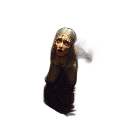 face, mask, creature, dress, concept art, pixel art, fantasy art, 3d render transparent PNG cut-out