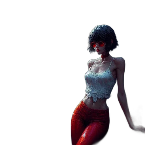 dress, creature, concept art, 3d render, pixel art, fantasy art, underwater, fire transparent PNG cut-out