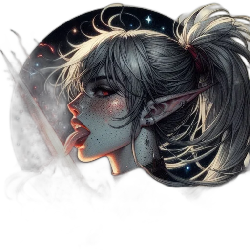 mask, face, fantasy art, concept art, cyberpunk, comic book art, neon lights, outer space transparent PNG cut-out