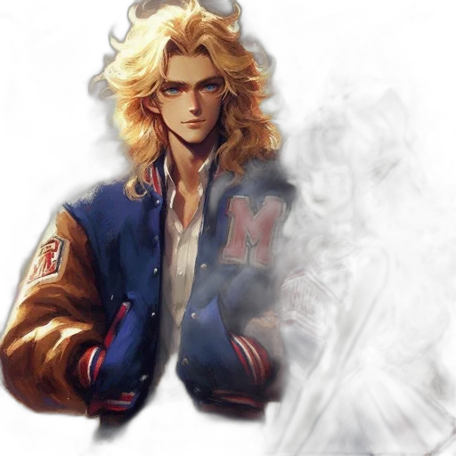 jacket, weapon, sword, concept art, fantasy art, pixel art, comic book art, fire transparent PNG cut-out