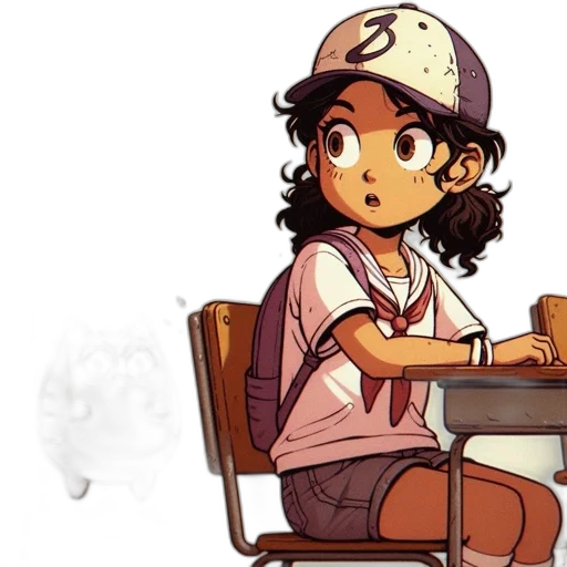 furniture, staff, cartoon, concept art, comic book art, anime, pastel, earth tones transparent PNG cut-out