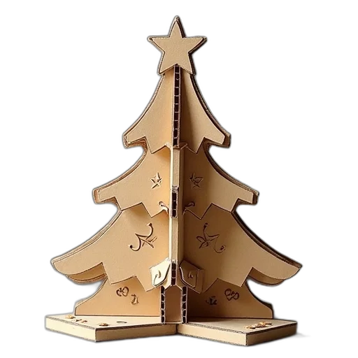 tree, diy, cardboard, toy transparent PNG cut-out