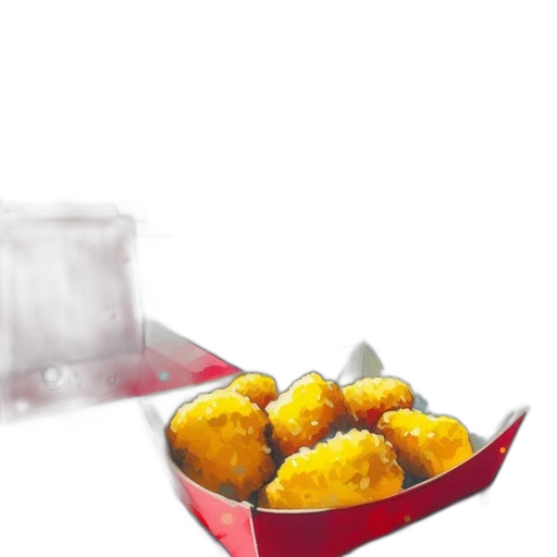 food, crown, weapon, robot, 3d render, photorealistic, concept art, fog transparent PNG cut-out