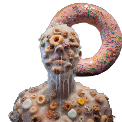 food, creature, robot, staff, 3d render, concept art, photorealistic, art transparent PNG cut-out