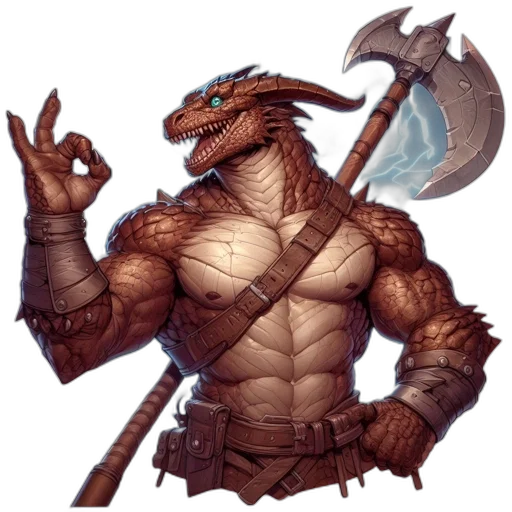 dragon, staff, creature, fantasy art, concept art, pixel art, comic book art, earth tones transparent PNG cut-out