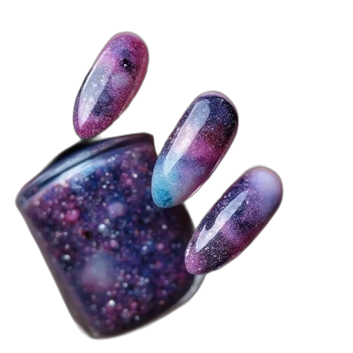 jewelry, outer space, galaxy, nails transparent PNG cut-out