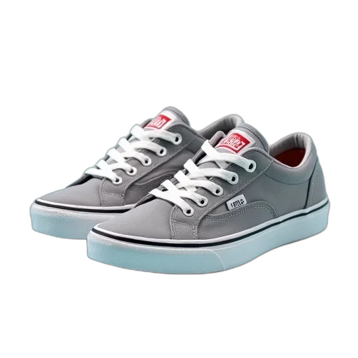 shoes, 3d render, vaporwave, photorealistic, pastel, pair, grey, sneakers transparent PNG cut-out