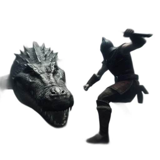 dragon, mask, creature, animal, concept art, 3d render, fantasy art, photorealistic transparent PNG cut-out