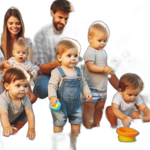 photorealistic, 3d render, concept art, oil painting, children, play, colorful, water transparent PNG cut-out