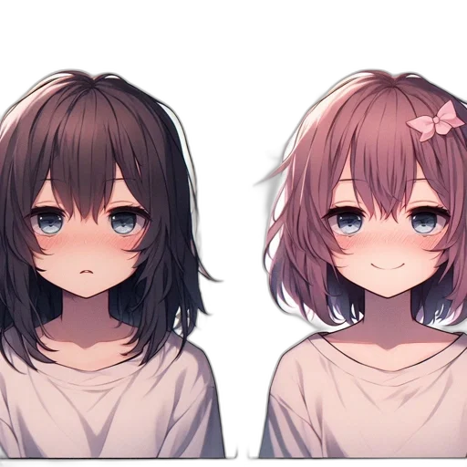 face, hair, mask, creature, anime, pixel art, 3d render, concept art transparent PNG cut-out