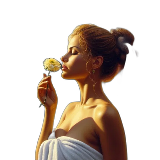 dress, jewelry, bottle, face, oil painting, photorealistic, concept art, fantasy art transparent PNG cut-out